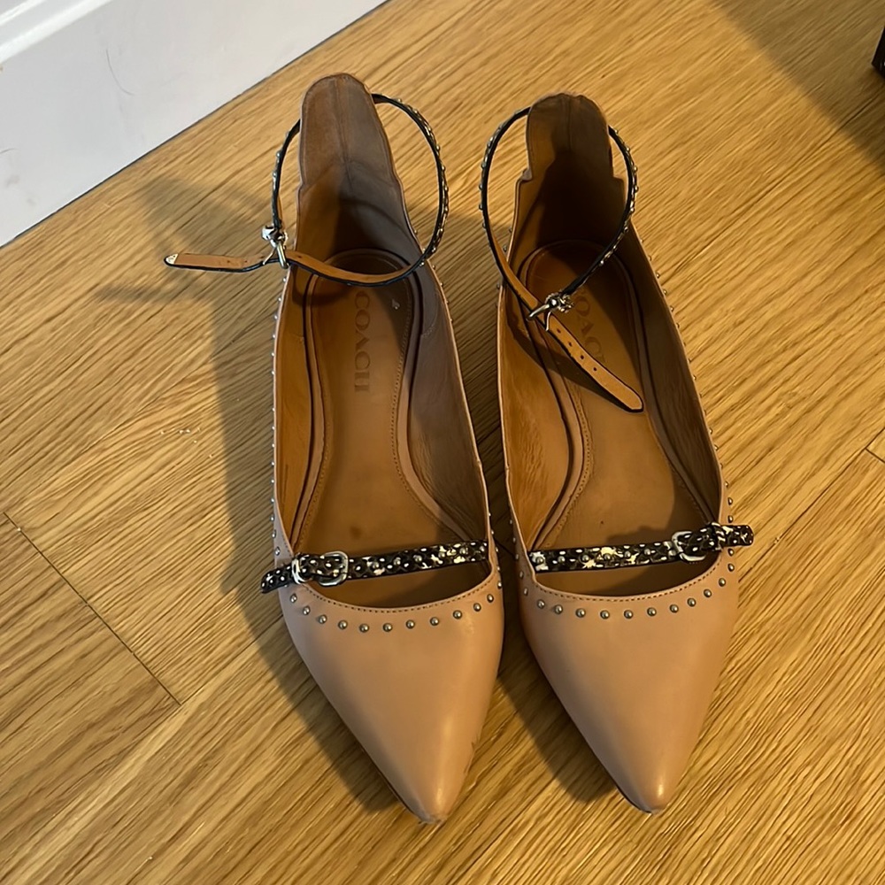 Coach leather flats